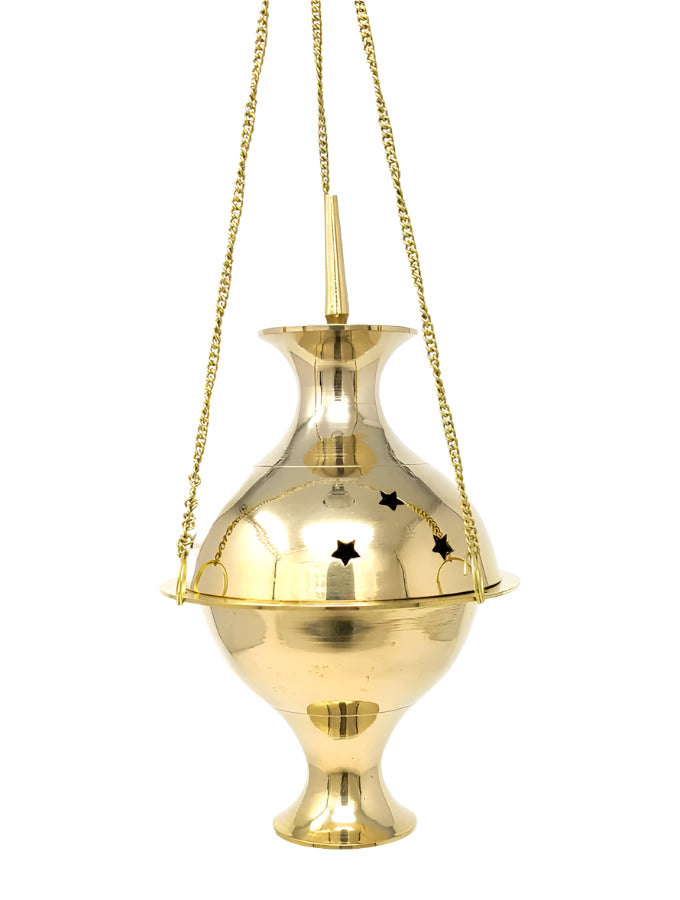 brass hanging censer burner 6"