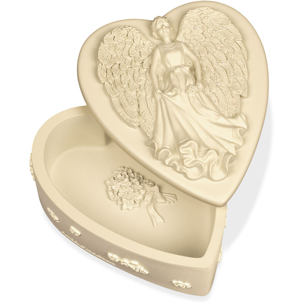 love's tenderness resin wishing box 3.5" wide