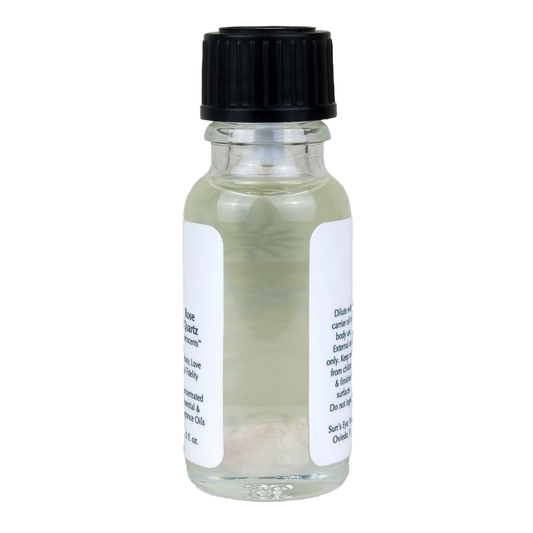 rose quartz in bottle
