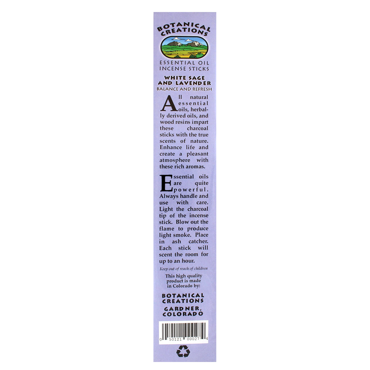 Front of White Sage and Lavender package