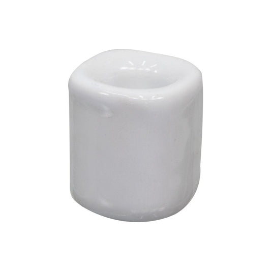 white ceramic chime candle holder
