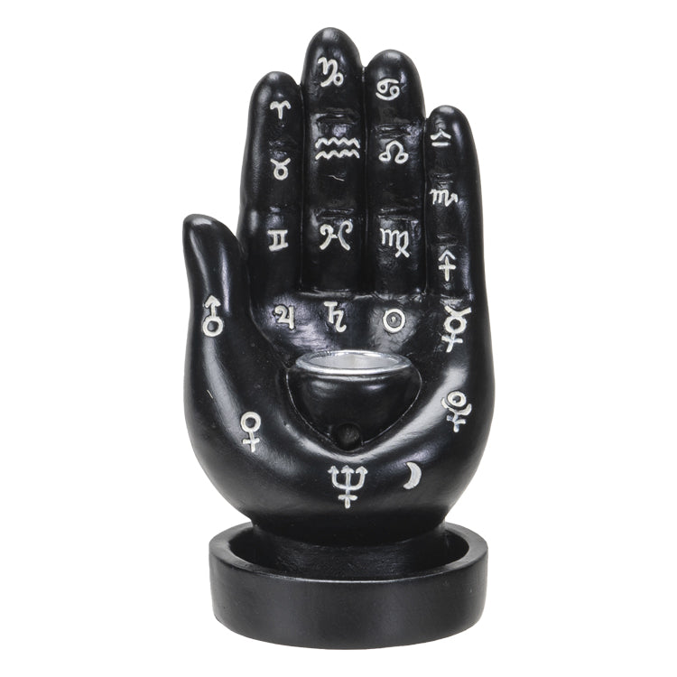 palmistry backflow incense burner - black