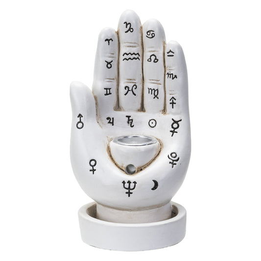 palmistry backflow incense burner - white