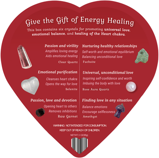 Pouka pick crystal heart valentine back