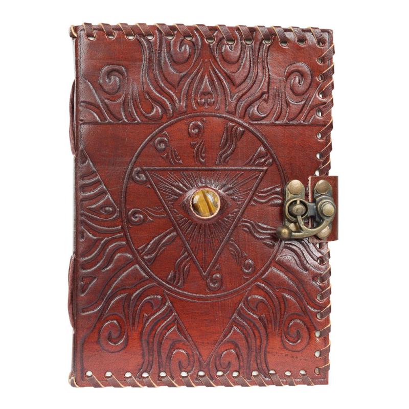 5 x 7" Leather Journal - Evil Eye