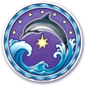 dolphin dance window sticker