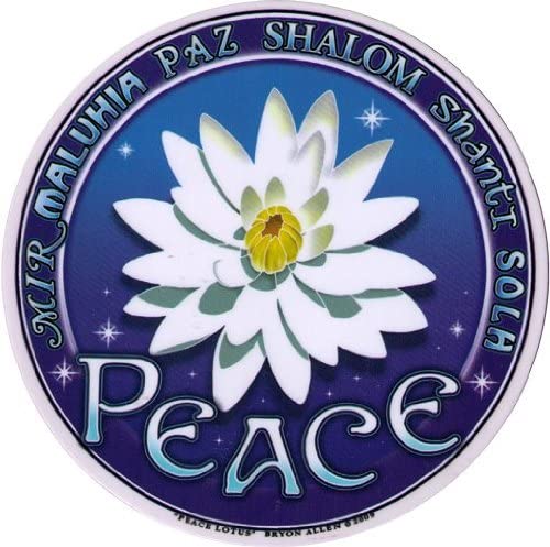 peace lotus window sticker