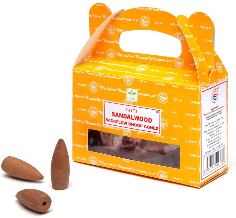 24 pack of Satya Sandalwood backflow cones