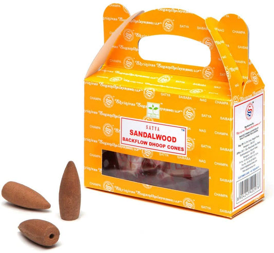 24 pack of Satya Sandalwood backflow cones