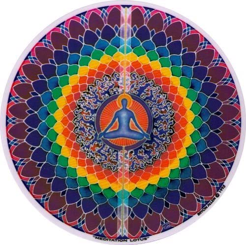 meditation lotus window sticker