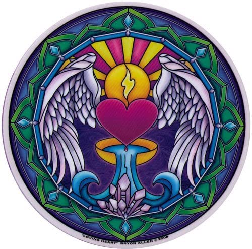 loving heart window sticker