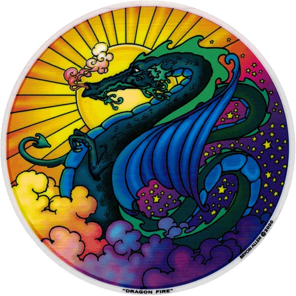 dragon fire window sticker