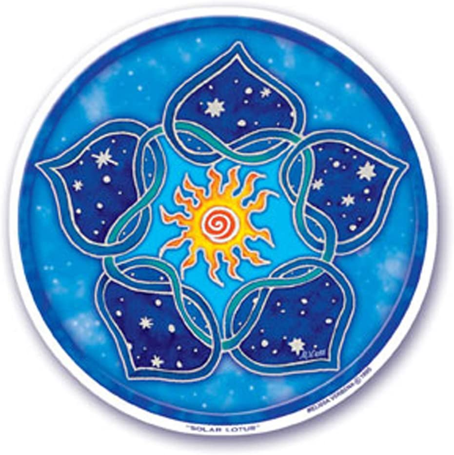 solar lotus window sticker