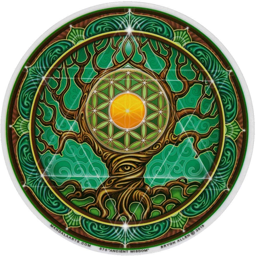 ancient wisdom window sticker