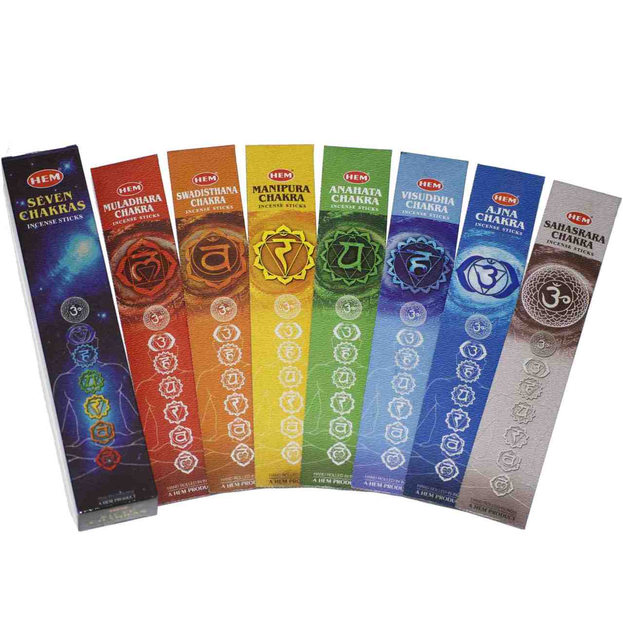 35 pack box of Hem Seven Chakras