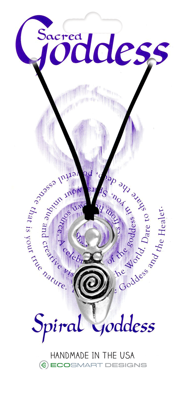Sacred Goddess Spiral Goddess Pewter Charm
