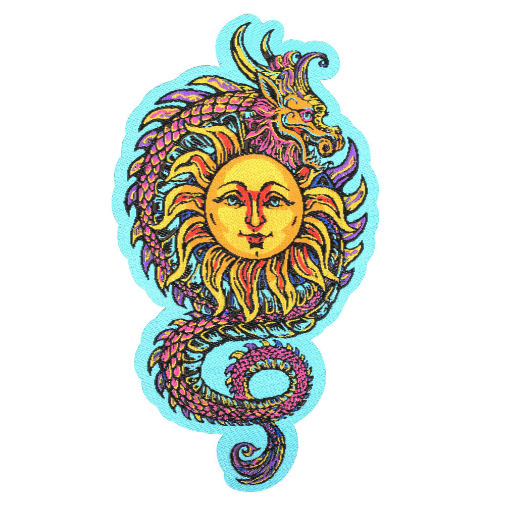 sun dragon iron-on patch