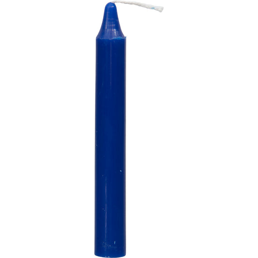 indigo blue chime candle