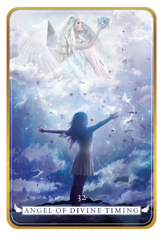 angel of divine timing card