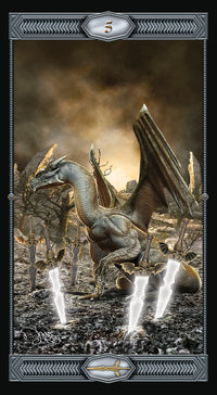 5 of swords card
