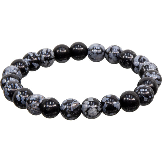 snowflake obsidian bracelet