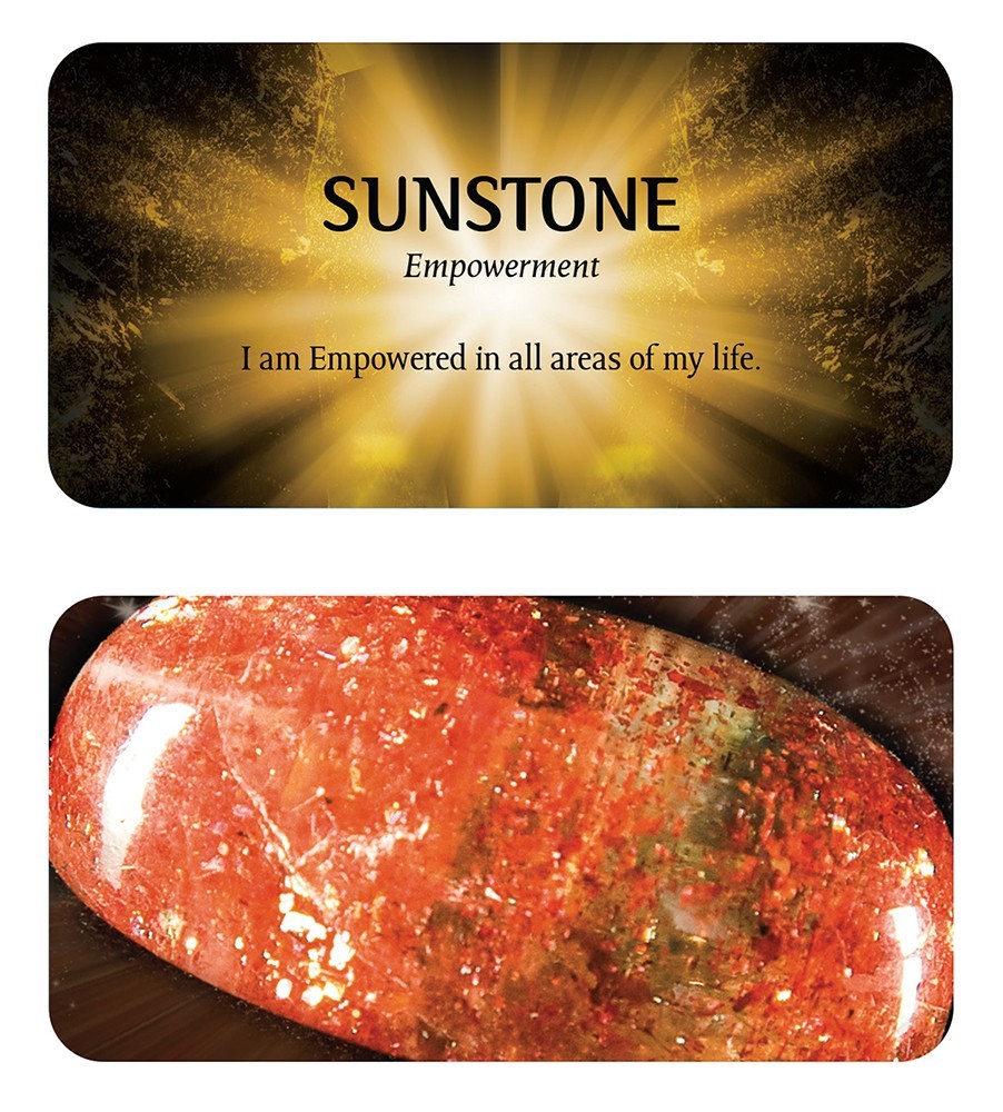 Front and back of Sunstone card