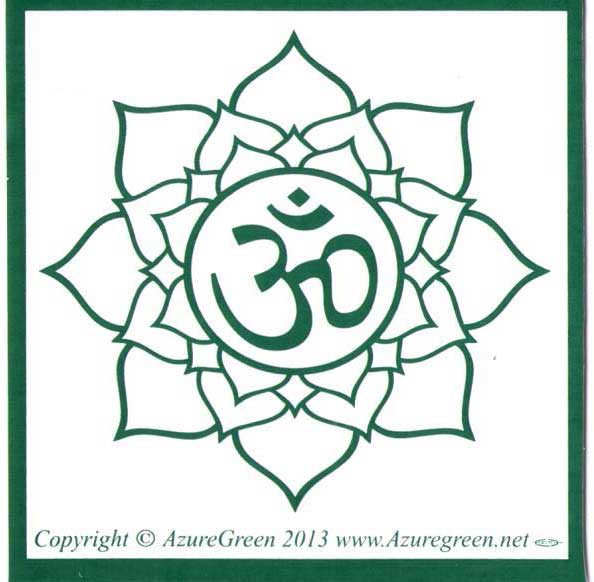 Om lotus flower bumper sticker
