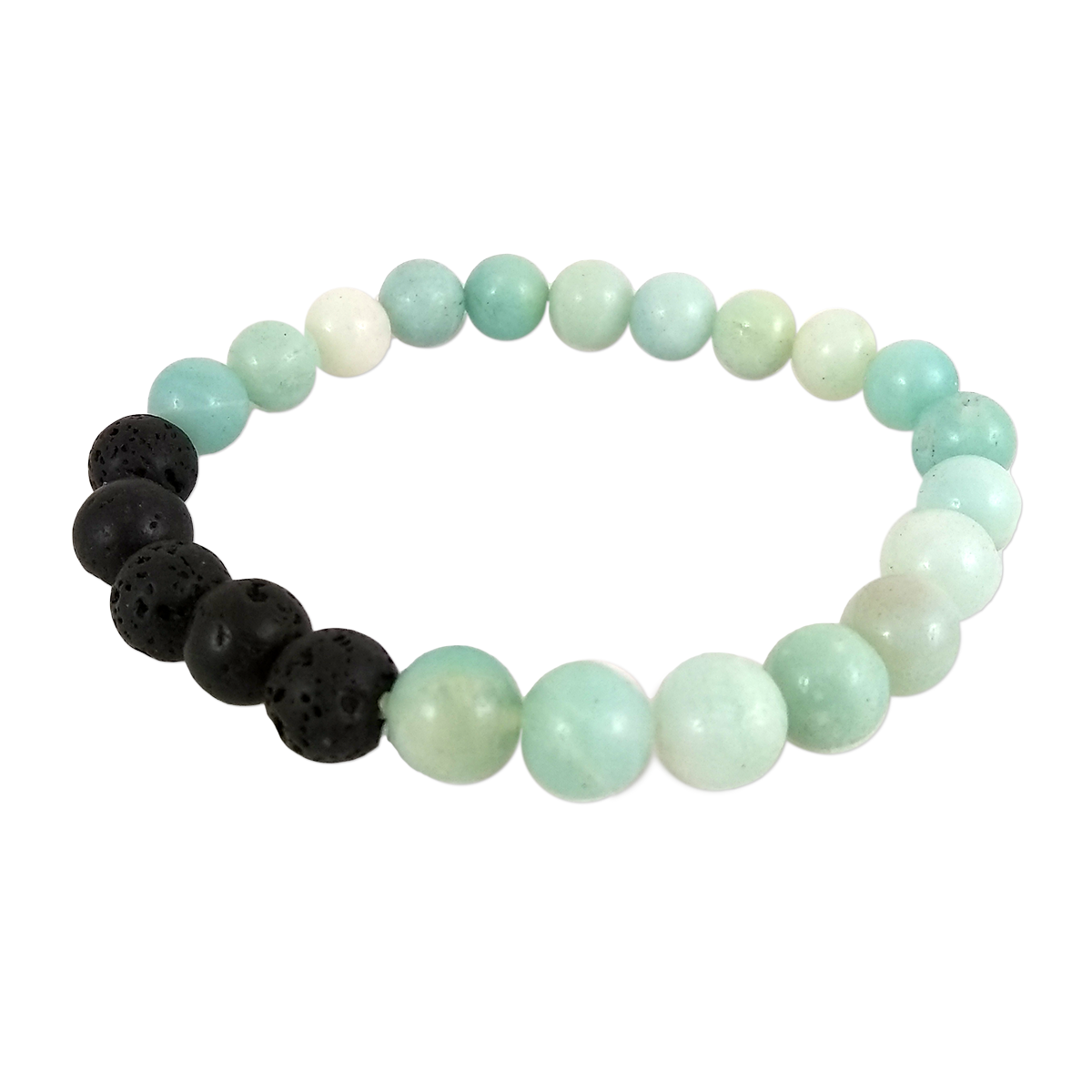 amazonite and lava bracelet