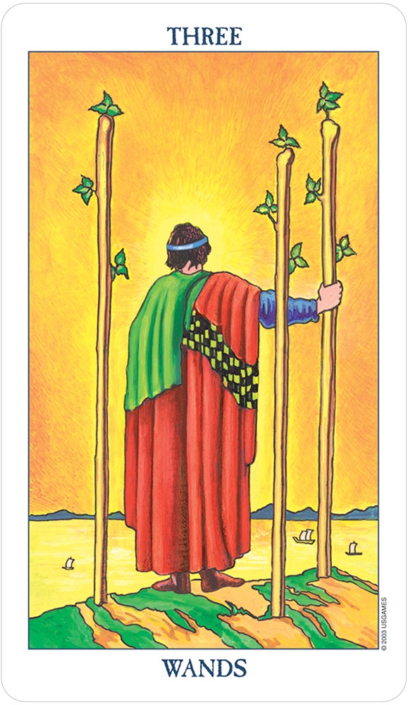 three wands card