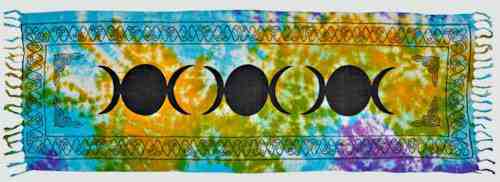 3 Triple Moon Altar Cloth 22" x 72"