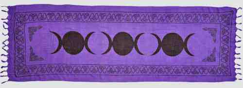 3 Triple Moon Altar Cloth 22" x 72"