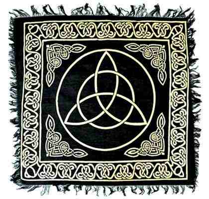 Gold Triquetra Altar Cloth 18" x 18"