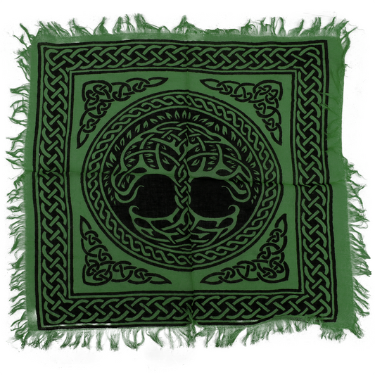 tree of life altar cloth green 18x18