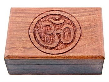 om carved box 4x6"