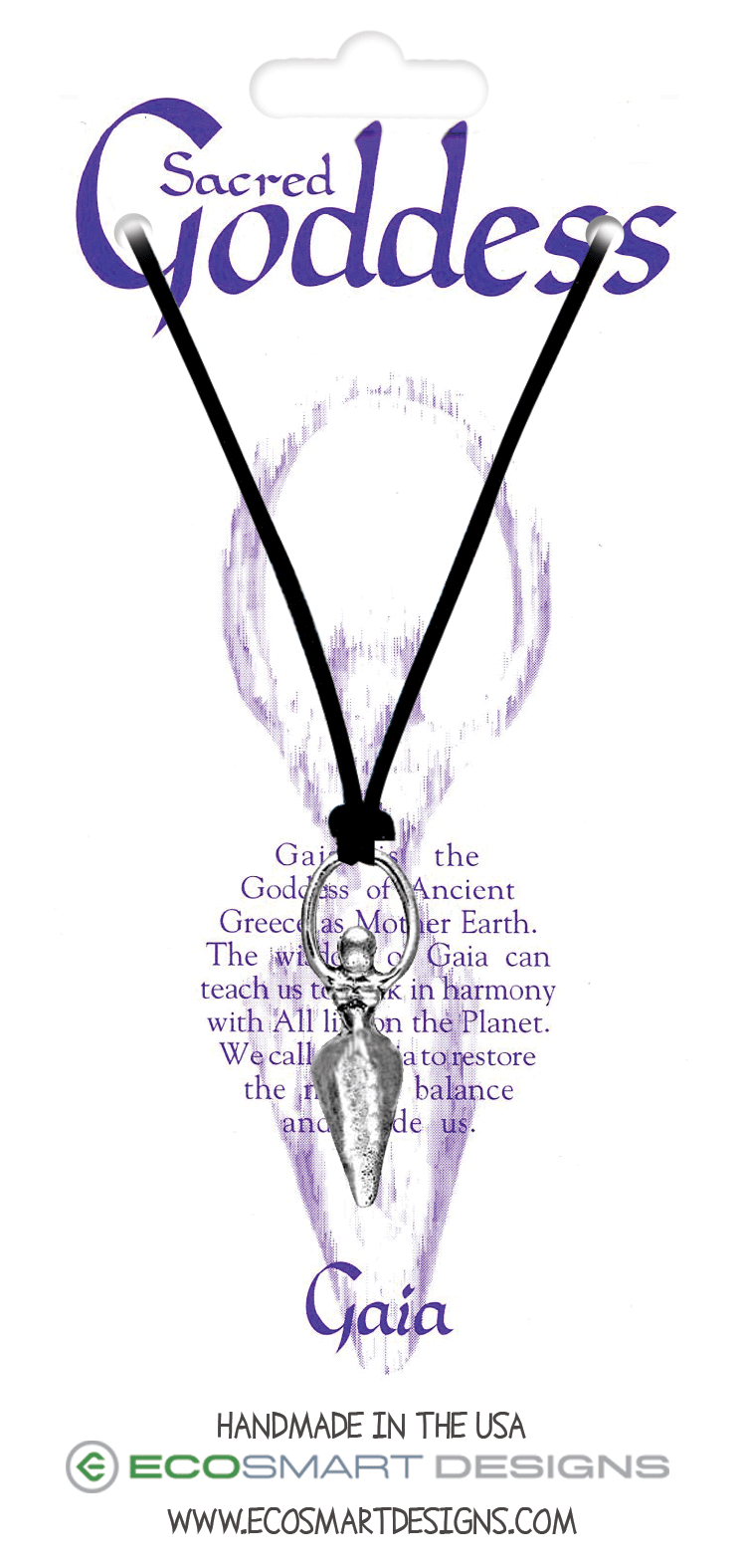 Sacred Goddess Gaia Goddess Pewter Charm
