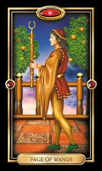 page of wands card