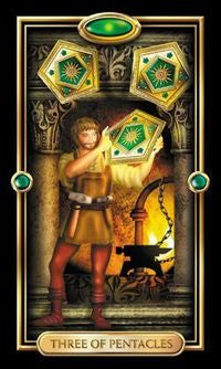 three of pentacles card