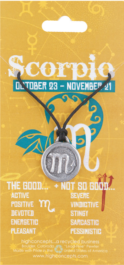 Zodiac Scorpio Pewter charm
