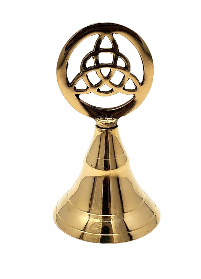brass triquetra altar bell 4"