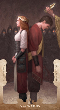 5 of wands card