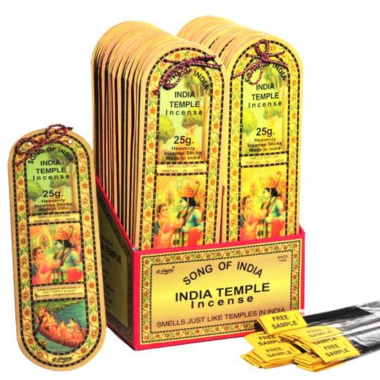 25g packs of India Temple Incense