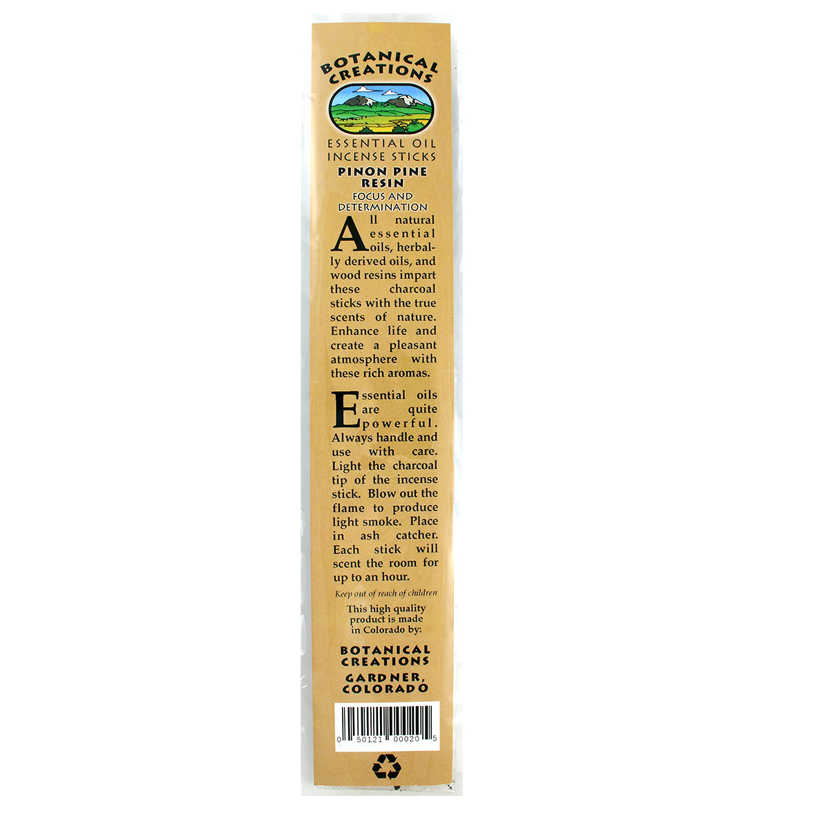 Front of Pinion Pine Resin incense package
