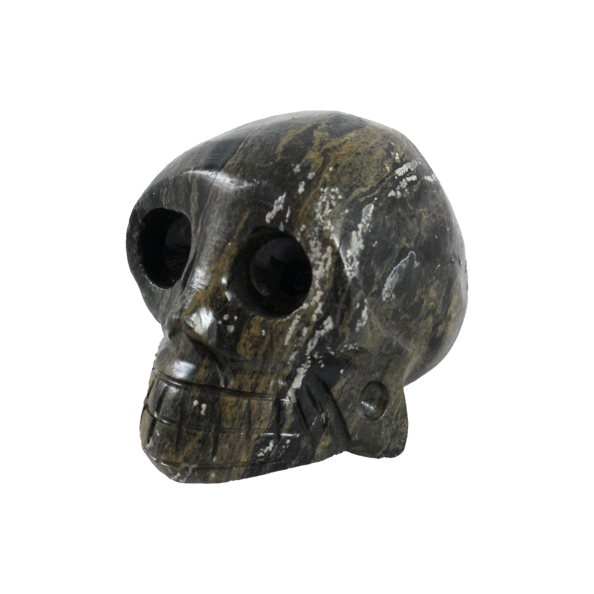 Black marbled soapstone jaw