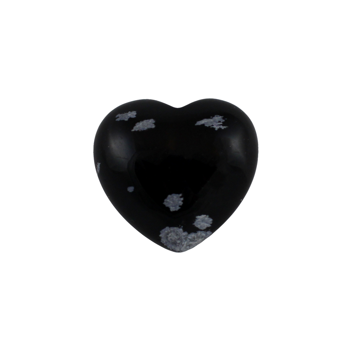 Small heart-shaped Snowflake Obsidian