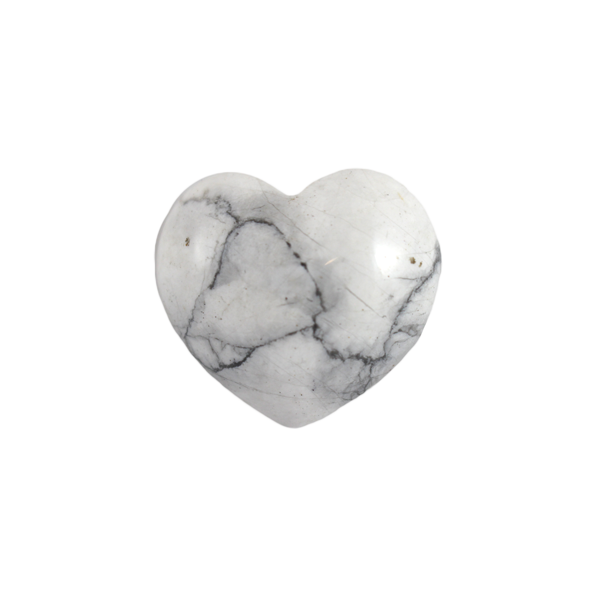 Small White Howlite heart