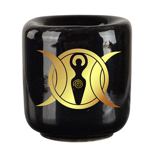 triple moon goddess chime candle holder