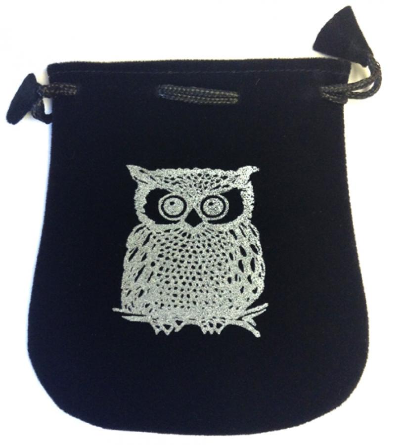 owl velveteen bag