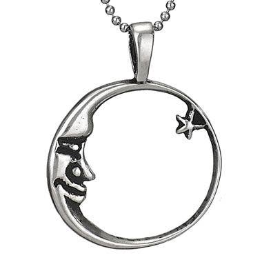 Necklace - Man in the Moon Sterling Silver