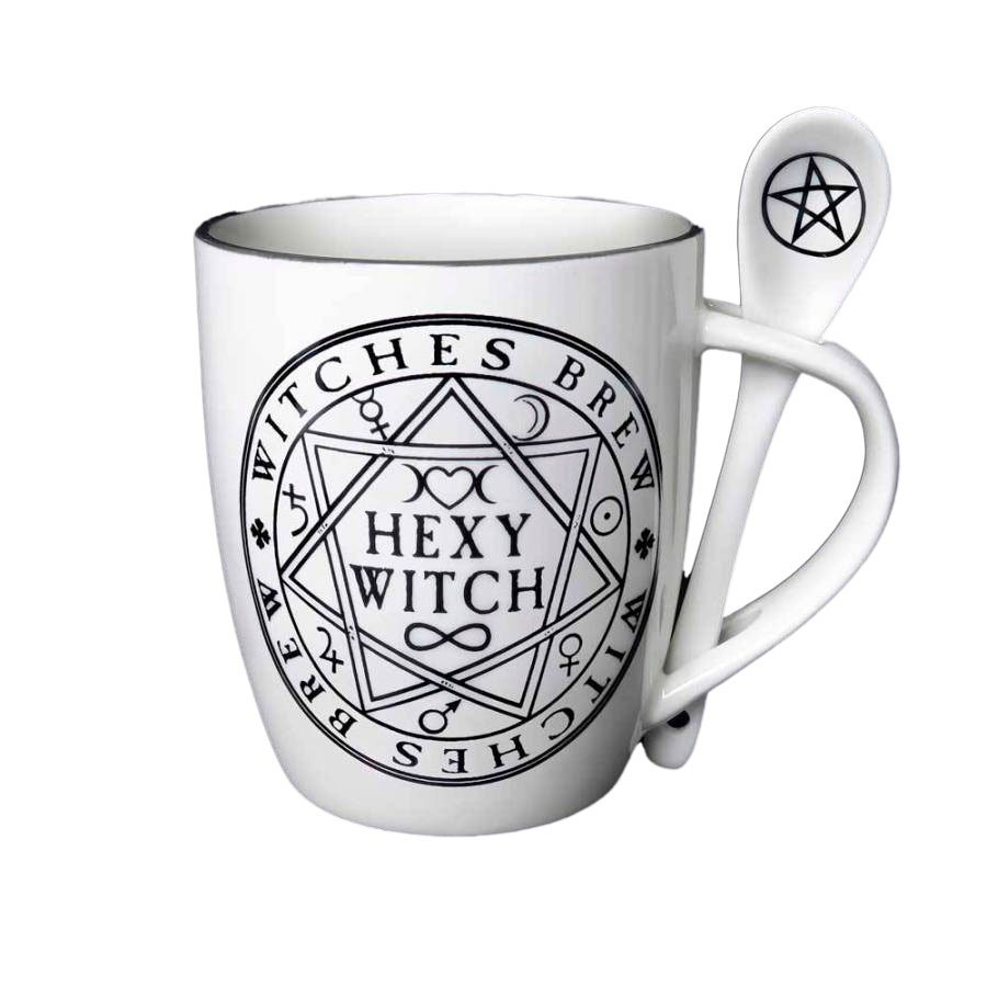 hexy witch mug & spoon set