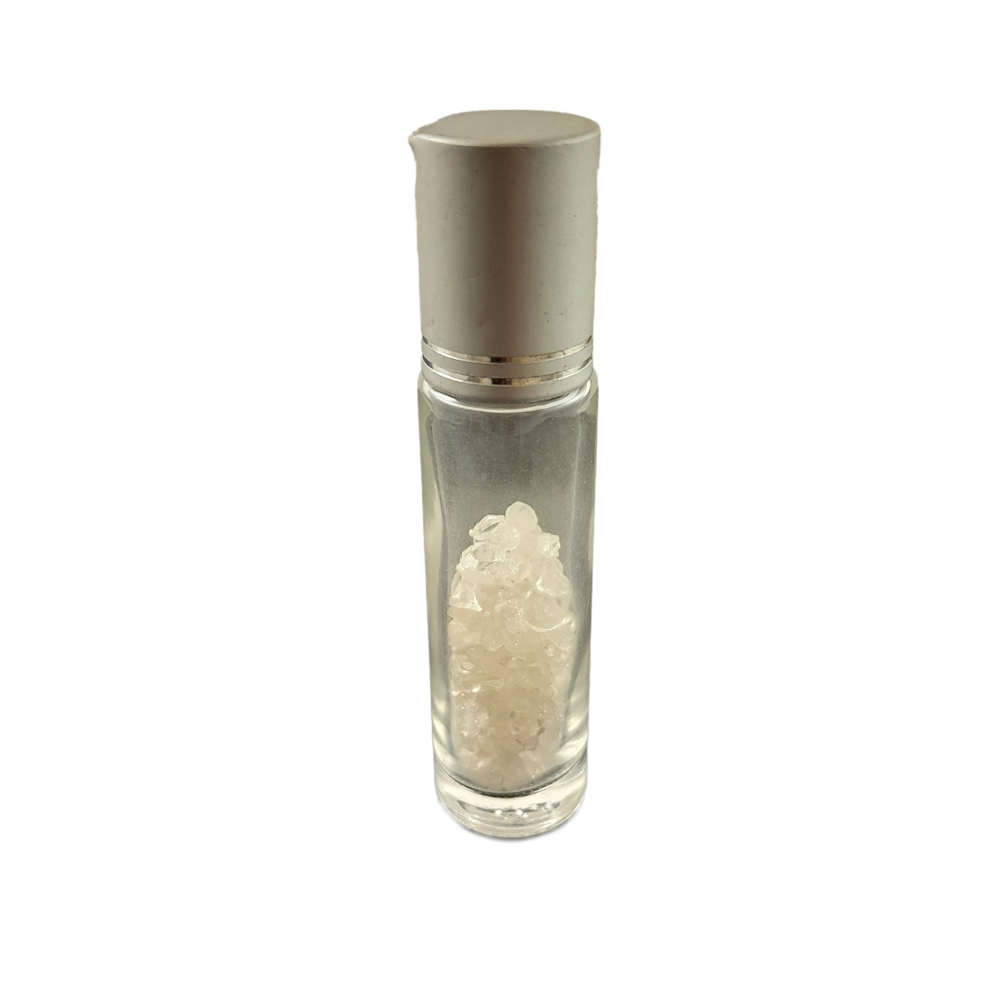 rose quartz gemstone chip roller bottle